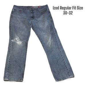 Izod Ripped Jeans Regular Fit Size 30-32